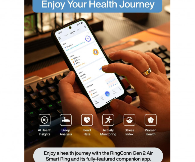 Розумне кільце RingConn Gen 2 Air Dune Gold